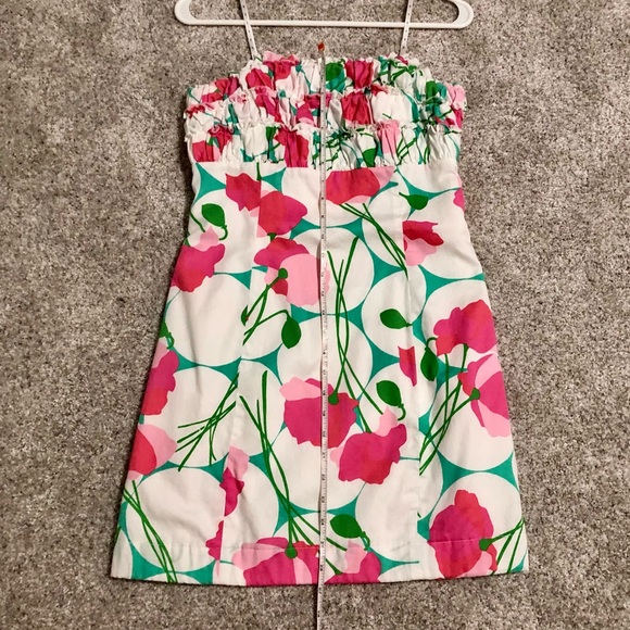 Lilly Pulitzer strapless ruffle shift dress, size 6 - Picture 12 of 12